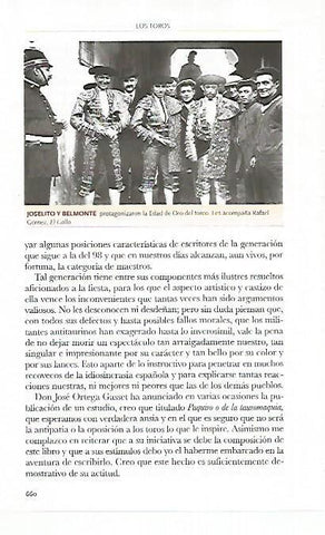 LAMINA COSSIO 50662: Joselito y Belmonte con el Gallo