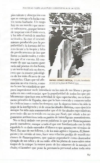 LAMINA COSSIO 50663: Rafael Gomez Ortega el Gallo en Madrid 1934