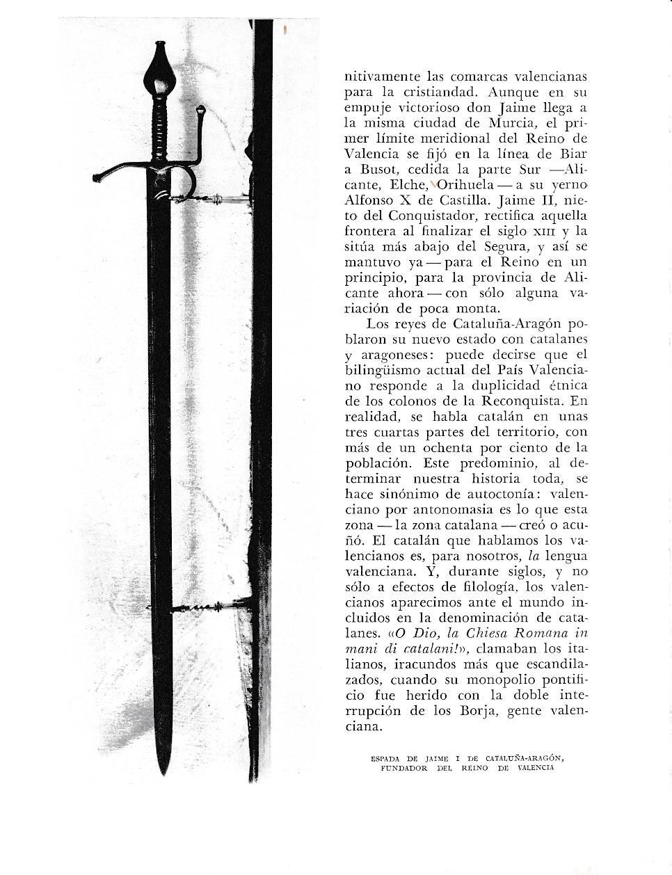 LAMINA 5873: Espada de Jaime I de Cataluña-Aragon fundador del Reino de Valencia