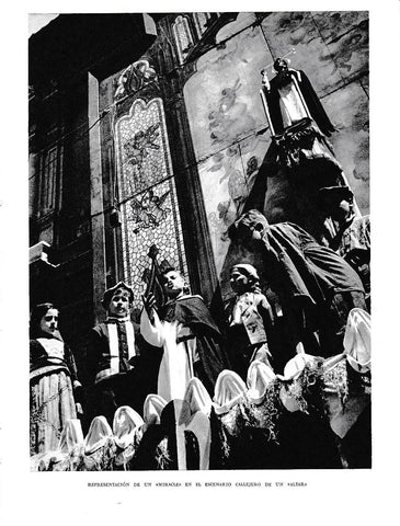 LAMINA 5917: Representacon de un Miracle en un altar callejero