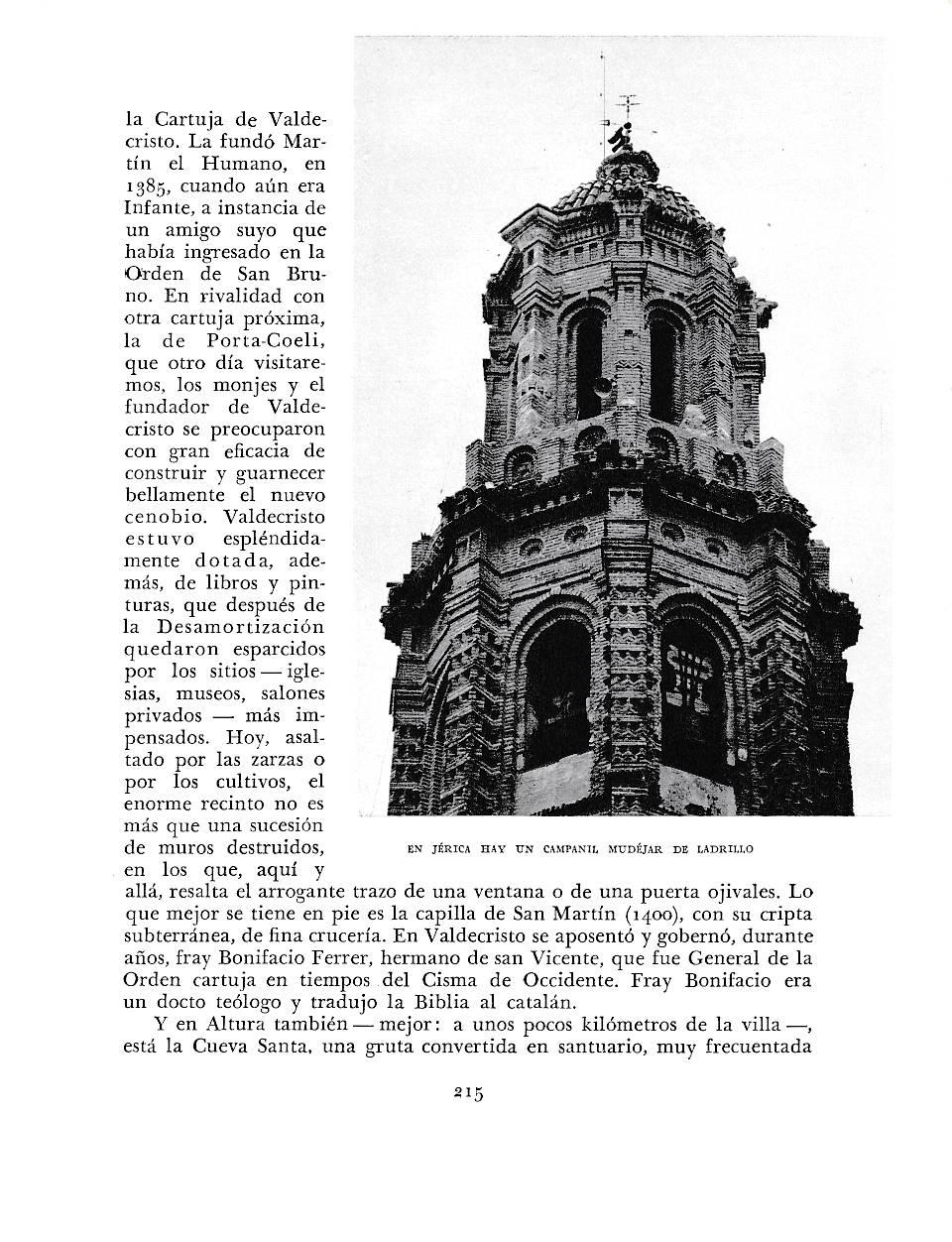 LAMINA 5953: Jerica Campanil Mudejar de ladrillo
