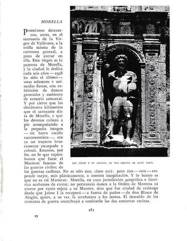 LAMINA 5988: San Jorge y su dragon en una esquina de Santa Maria