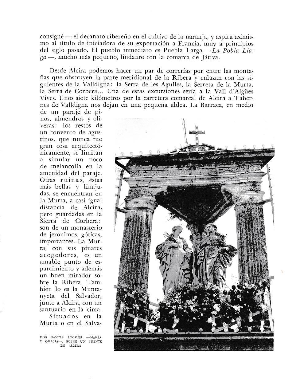 LAMINA 6024: Santas Maria y Gracia sobre el puente de Alcira