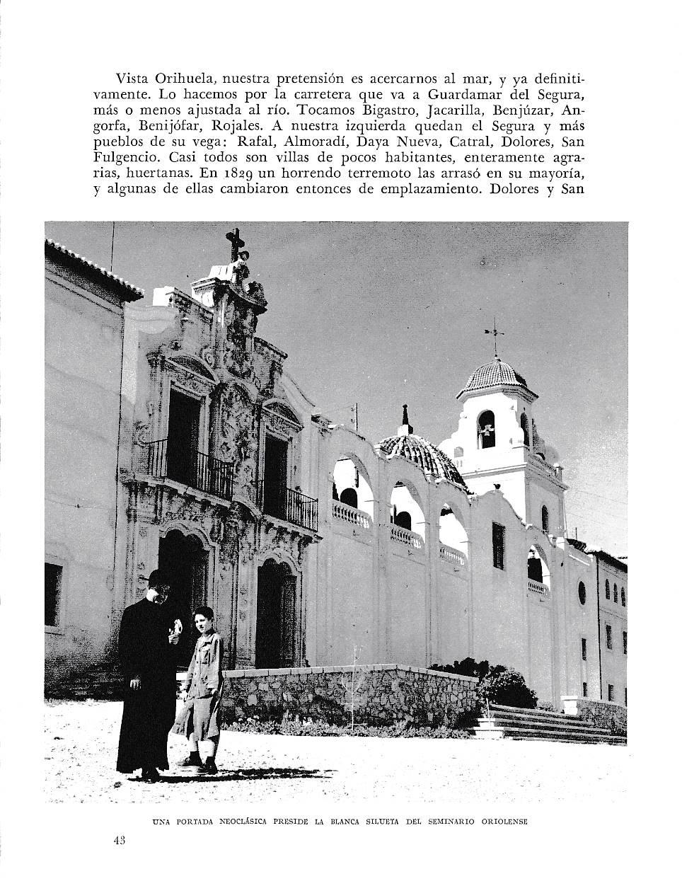 LAMINA 6075: Portada Neoclasica del Seminario Oriolense