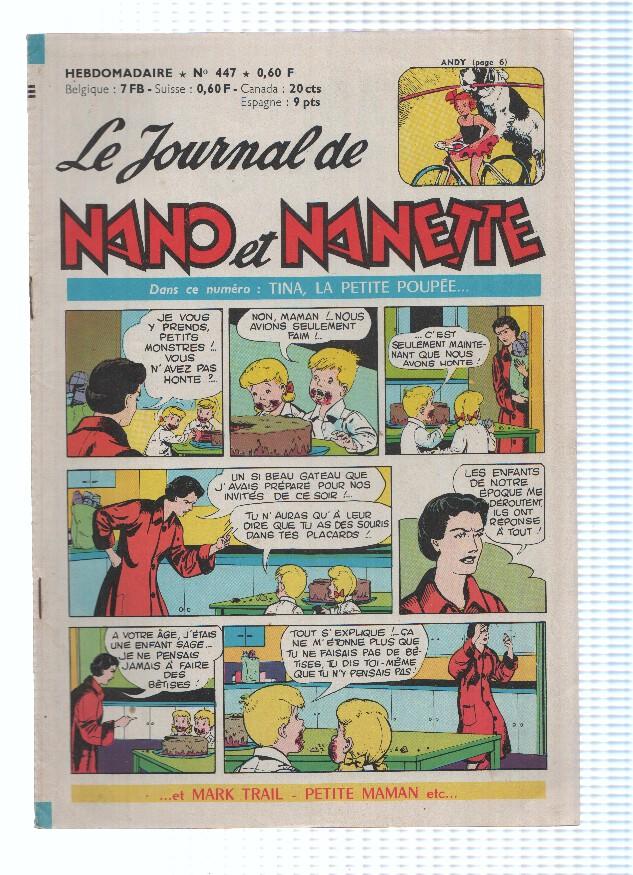 LE JOURNAL DE NANO ET NANETTE, Numero 447: TINA, la petie poupee (Chateaudun 1965)