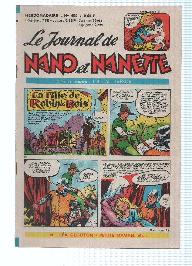 LE JOURNAL DE NANO ET NANETTE, Numero 450: L'Ile au Tresor (Chateaudun 1965)