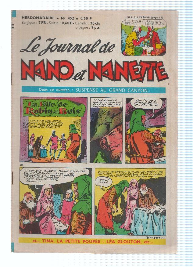 LE JOURNAL DE NANO ET NANETTE, Numero 452: Suspense au Grand Canyon (Chateaudun 1965)