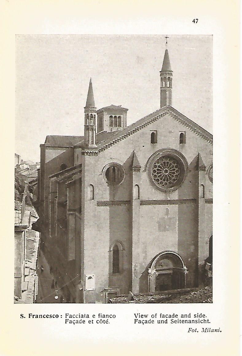 Lamina 625: IGLESIA DE SAN FRANCESCO DE PIACENZA. Fachada y lado 