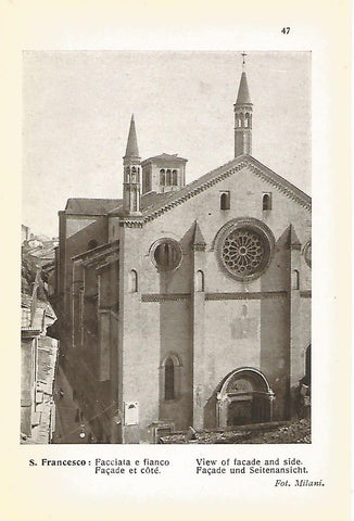 Lamina 625: IGLESIA DE SAN FRANCESCO DE PIACENZA. Fachada y lado 