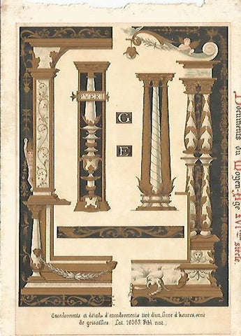 LAMINA 2138: Documents du Moyen Age XVI siecle