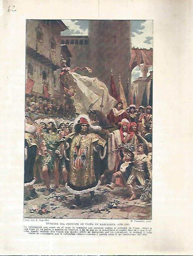 LAMINA 4575: Entrada del Principe de Viana a Barcelona (año 1461)