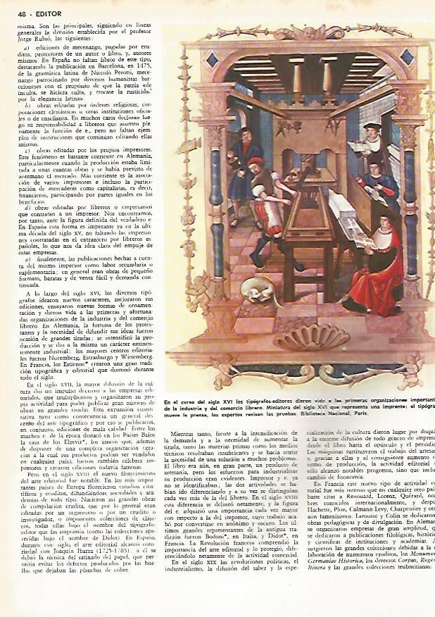 LAMINA MONITOR 0461: MINIATURA DEL SIGLO XVI REPRESENTANDO LA TIPOGRAFIA EDITORIAL