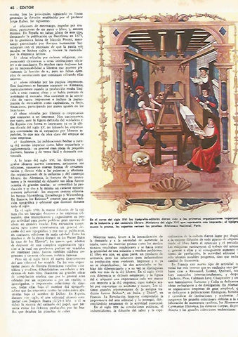 LAMINA MONITOR 0461: MINIATURA DEL SIGLO XVI REPRESENTANDO LA TIPOGRAFIA EDITORIAL