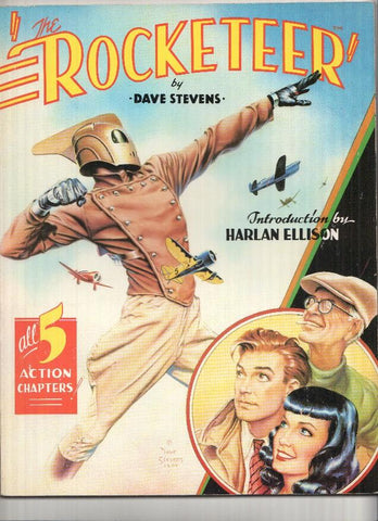 THE ROCKETEER: All 5 Action Chapters! - Dave Stevens (TPB Grafton Books 1991)