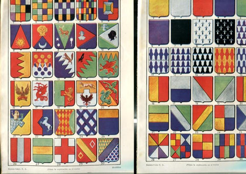 ARTICULO ESPASA sobre HERALDICA:  (14 paginas + 4 laminas color)