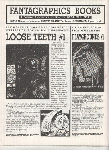 FANTAGRAPHICS BOOKS, Coming Comics: March 1991 (Next Releases Magazine)