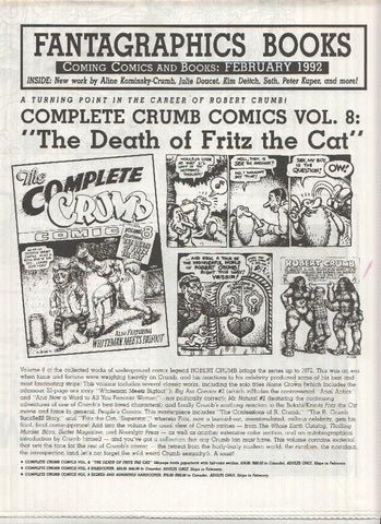 FANTAGRAPHICS BOOKS, Coming Comics: February 1992 (Next Releases Magazine)