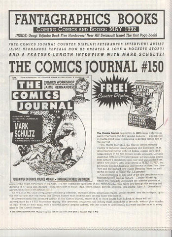 FANTAGRAPHICS BOOKS, Coming Comics: May 1992 (Next Releases Magazine)
