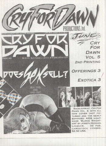 CRY FOR DAWN Productions Ltd.: June 1991 (Previewing Releases Magazine 1992)