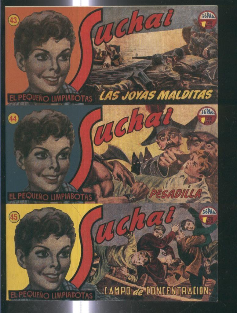Facsimil: Suchai 3 en 1 numero 043/045: Campos de concentracion-Las joyas malditas-Pesadilla