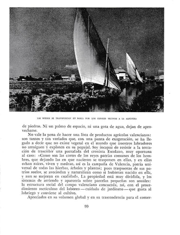 LAMINA 5898: Las mieses se trnasportan en barca a  la Albufera