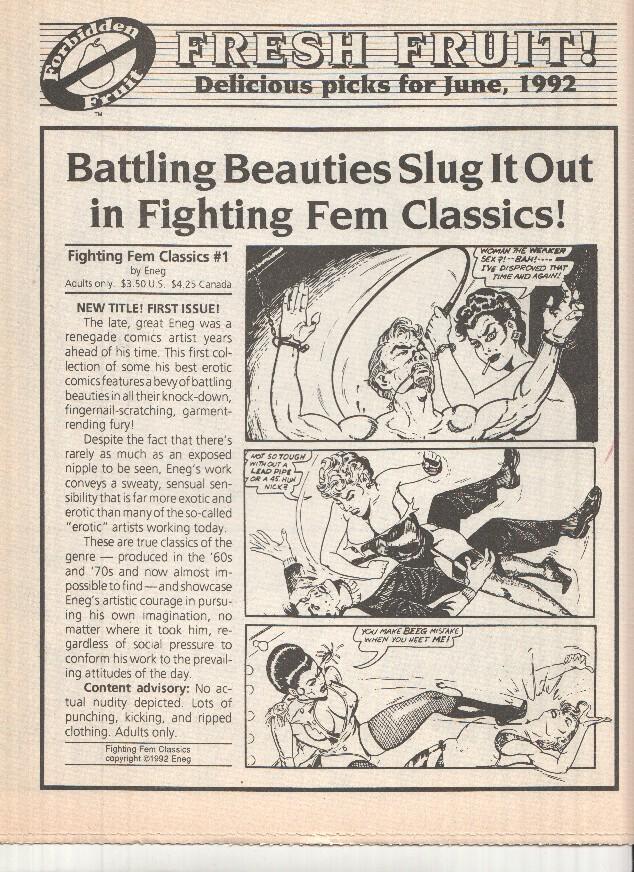 FRESH FRUIT! - June 1992 (New Releases Forbidden Fruit Comics)