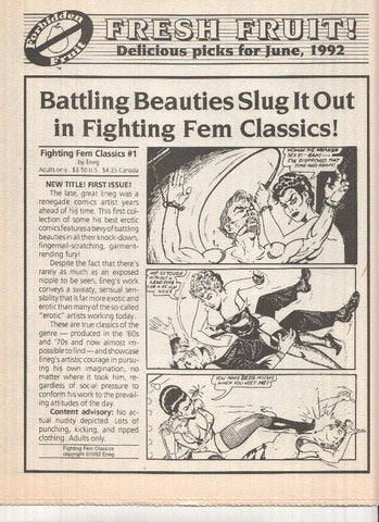 FRESH FRUIT! - June 1992 (New Releases Forbidden Fruit Comics)