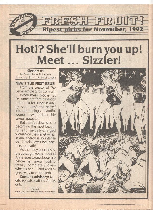 FRESH FRUIT! - November 1992 (New Releases Forbidden Fruit Comics)