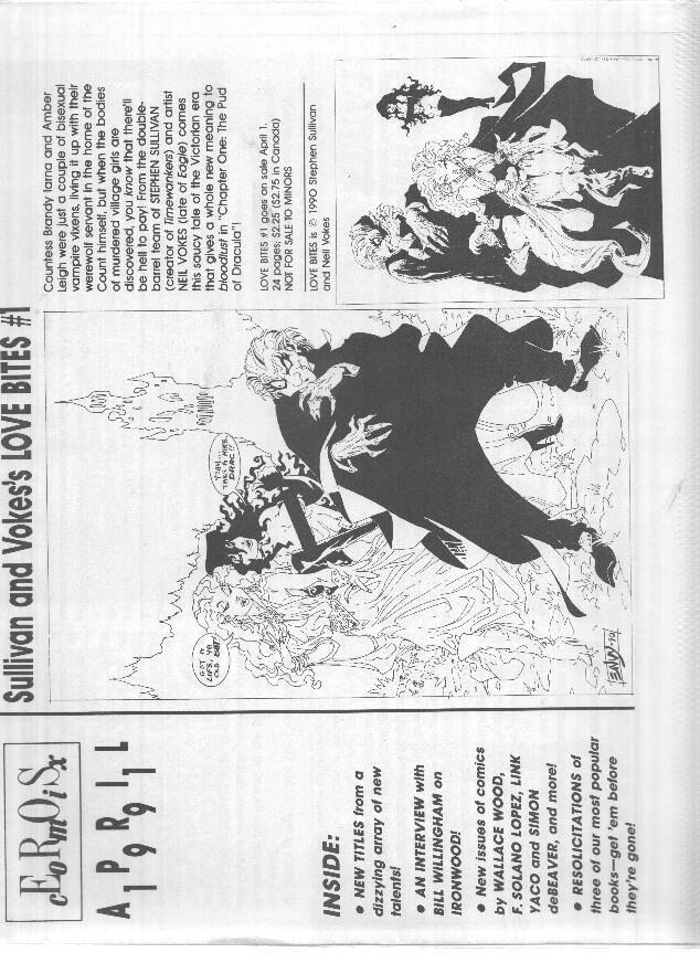 EROS COMIX - April 1991 (New Releases from Eros Comix)