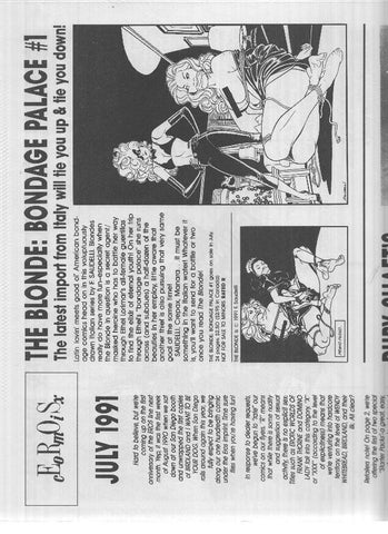 EROS COMIX - July 1991 (New Releases from Eros Comix)