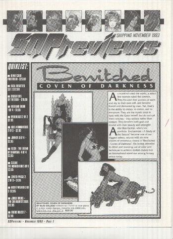 SQPREVIEWS - November 1993 (News Releases from SQP Comics)