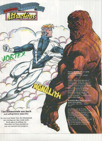 Lamina Publicitaria: COMICO ATRACCTIONS: Vortex Mini-Series - Monolith