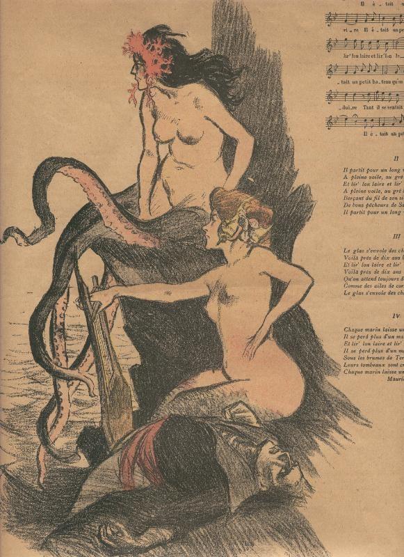 Lamina numerada 094: Pagina publicacion Gil Blas del 5 janvier 1900: La chanson du petit navire