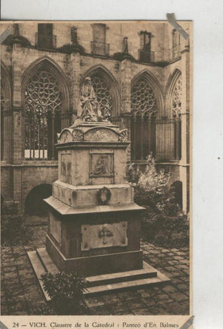 Postal 010190: Vich: claustro de la catedral i panteon de Balmes