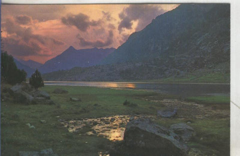 Postal 005091 : Atardecer en el lago llebreta en parque nacional de Aigues Tortes