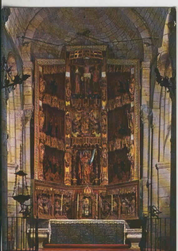 Postal 008817: Altar Mayor de la Colegiata de Santillana del Mar, Santander