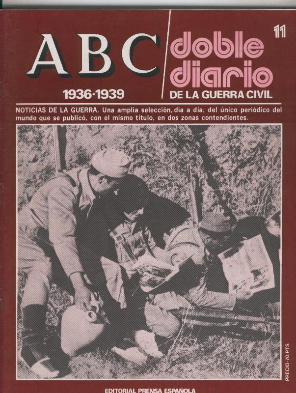 ABC doble diario de la guerra civil fasciculo 11:  23 octubre al 3 noviembre 1936 