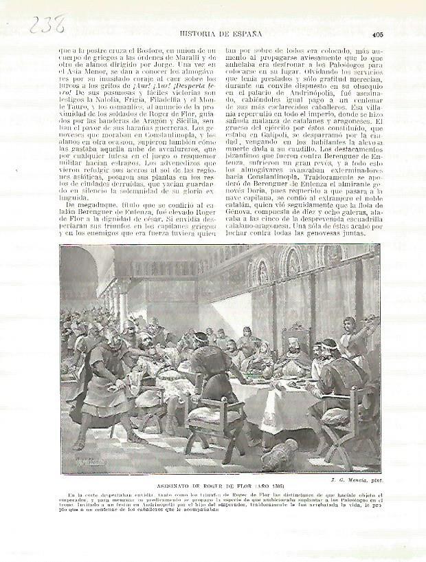 LAMINA 4751: Asesinato de Roger de Flor (año 1305)