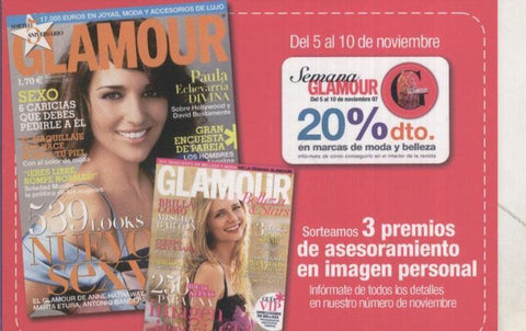 Postal 4299: Publicitaria revista Glamour