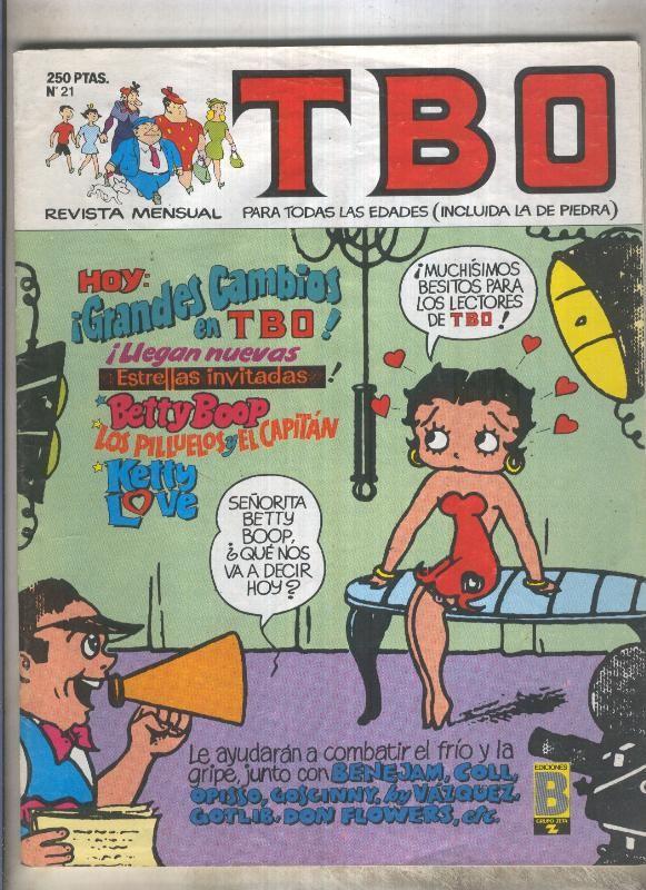 TBO de Ediciones B numero 021: portada con Betty Boop: aventuras de Anita y sus amigos, Blondie, Angelito, etc