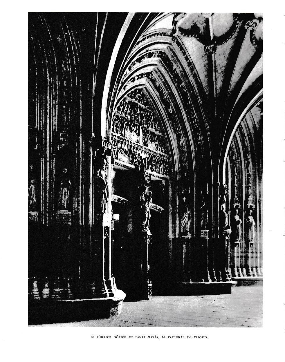 LAMINA 6101: Portico Gotico Santa Maria Catedral de Vitoria