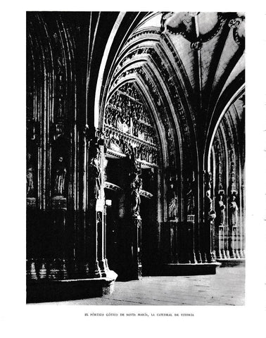 LAMINA 6101: Portico Gotico Santa Maria Catedral de Vitoria