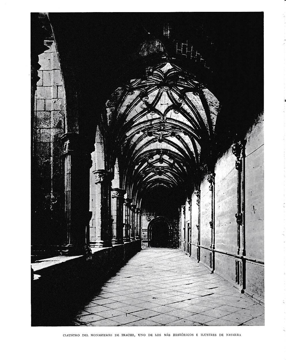 LAMINA 6126: Claustro monasterio de Irache en Navarra
