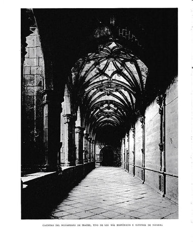 LAMINA 6126: Claustro monasterio de Irache en Navarra