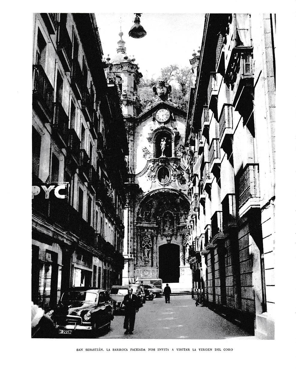 LAMINA 6137: San Sebastian barroca fachada de la Virgen del Coro
