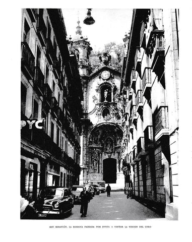 LAMINA 6137: San Sebastian barroca fachada de la Virgen del Coro