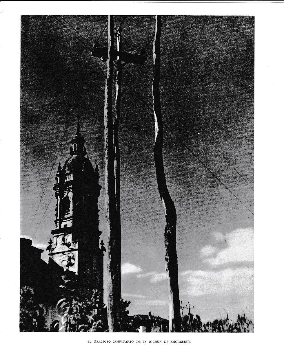 LAMINA 6157: Campanario iglesia Amorebieta