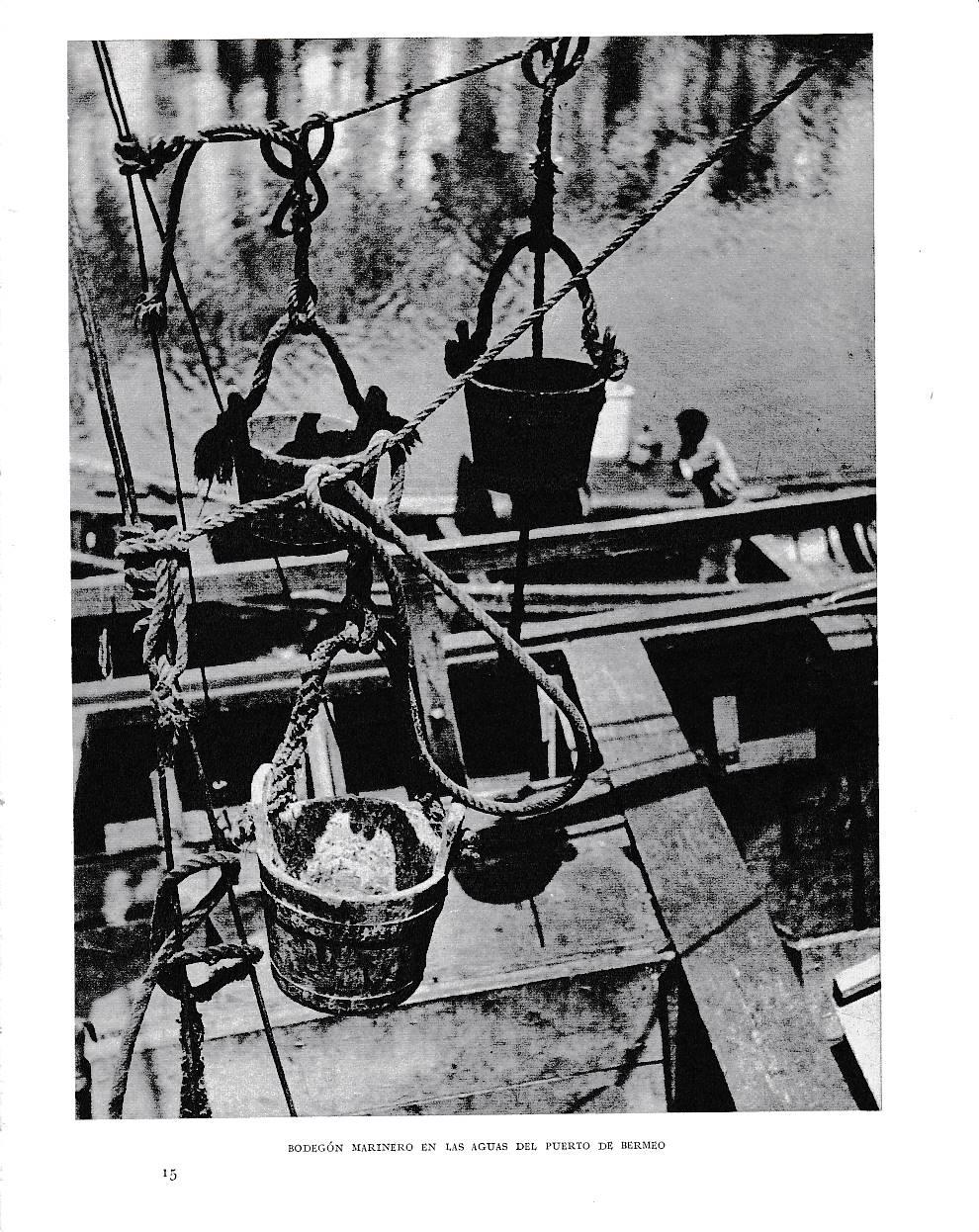 LAMINA 6168: Bodegon marinero en el puerto de Bermeo