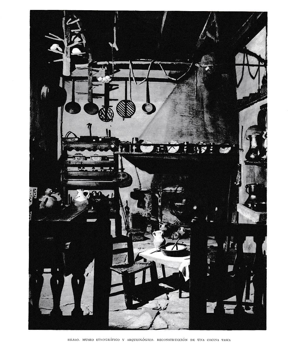 LAMINA 6177: Reconstruccion de una cocina vasca en el museo etnografico y arqueologico