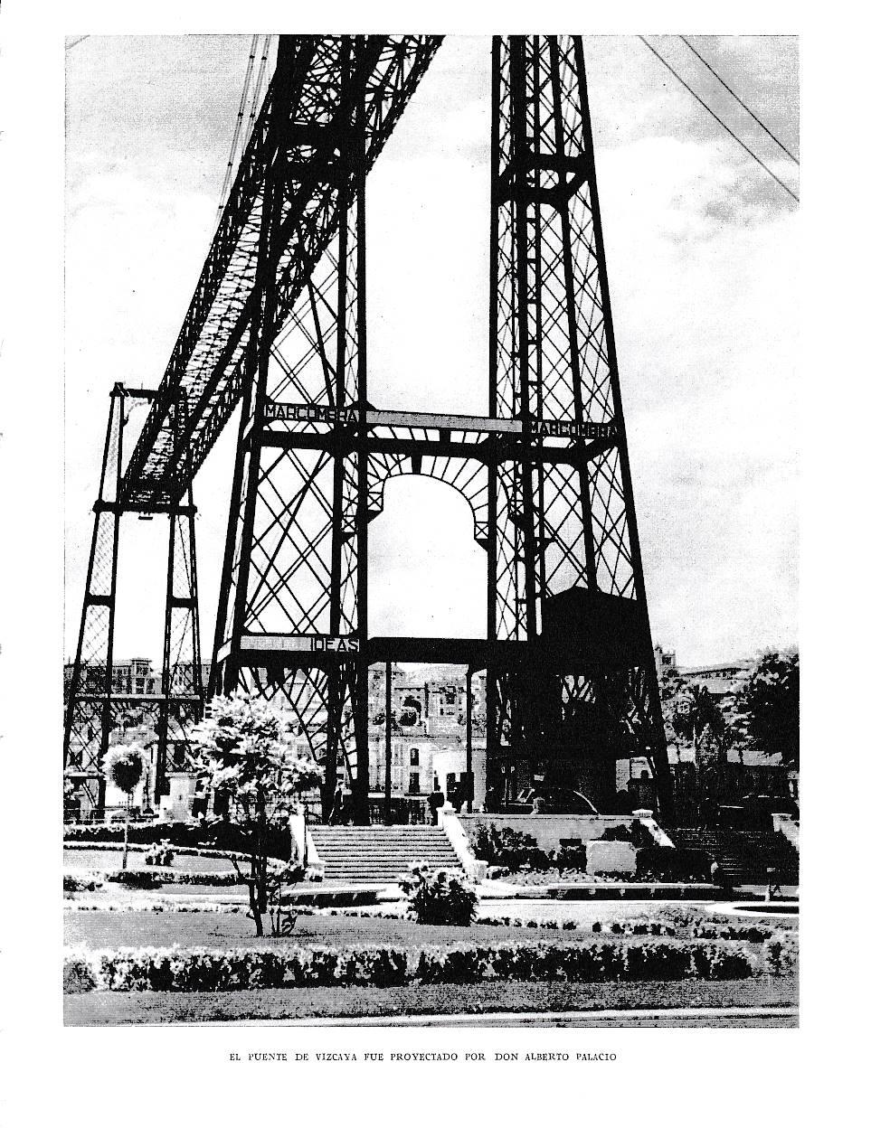 LAMINA 6185:  Puente de Vizcaya proyectado por Alberto Palacio